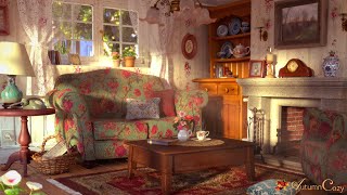 COZY VINTAGE LIVING ROOM AMBIENCE: Sunshower, Sketching Sounds, Rain Sounds, Thunder Sounds, Candle
