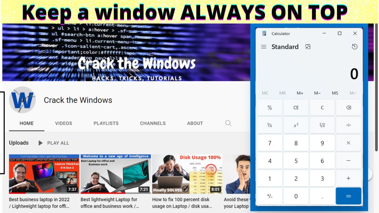 How To Keep A Window Always On Top In Windows 11 / Microsoft Powertoys ...