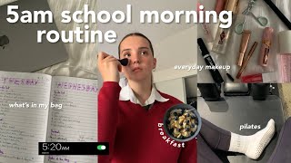 my 5AM *real high school morning routine!! 🎀🧖🏼‍♀️