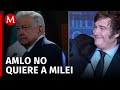 AMLO descarta recibir a Milei durante visita a México: 