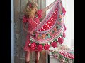 top trendy summer hånd made crochet boho maxican poncho shawl scarf designs