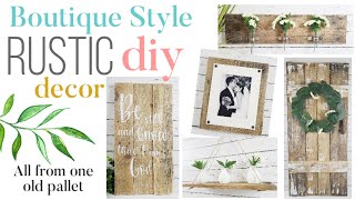 🌿 5 Boutique Style Upcycled Decor | DIY Decor Ideas using pallet boards