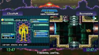 CScottyW vs Boxmeister. Metroid Zero Mission 100% Tournament 2017