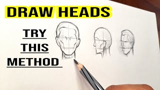 Drawing head in different angles Tutorial | How to draw Head from Any angle  Draw heads step by step