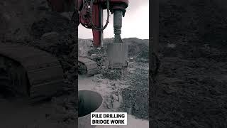 piles drilling for construction of Bridge #augarmachinetariq #augar #foryoupage #Bridgework