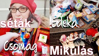 Mikulás csomag-Edeka,dm haul-Regensburgi séta-csomag Magyarországról🎅Vlogmas3