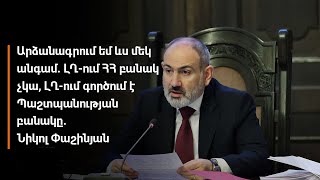 Արձանագրում եմ ևս մեկ անգամ. ԼՂ-ում ՀՀ բանակ չկա, ԼՂ-ում գործում է Պաշտպանության բանակը. վարչապետ