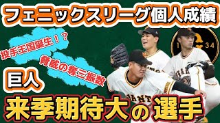 【来季飛躍へ】巨人『来季要注目の選手』をフェニックスリーグの個人成績から見てみる！