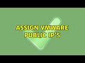 Assign VMware Public IP's