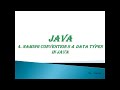 NAMING & DATA TYPE IN JAVA