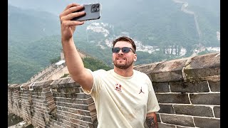 Luka Dončić Visits Great Wall of China on Jordan Brand Tour, Interacts with Fans in Beijing