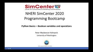 Python Quickstart Tutorial: Boolean variables and operations