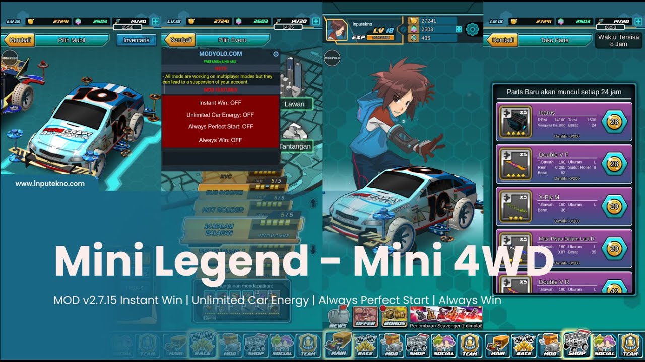 Mini Legend Mod - Mini 4WD V2.7.15 Update [Instant Win Unlimited Car ...