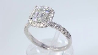 2.17CT Emerald Diamond Halo Engagement Ring UGL Cert/Appr $24K $7995