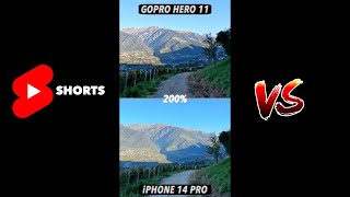 iPhone 14 Pro (Max) Action Mode vs GoPro Hero 11 Stabilization #shorts