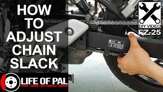 Chain Slack & Wheel Alignment | FZ25 | DIY | Life of Pal