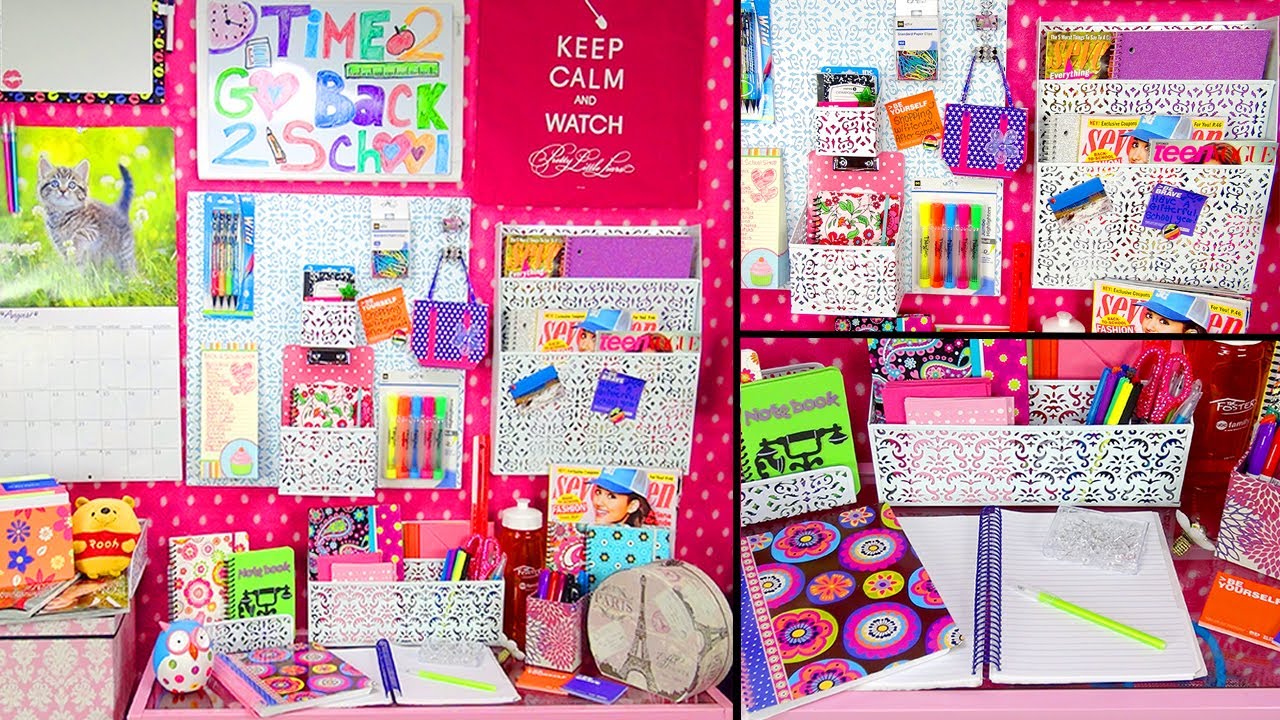 Back To School Desk Tour Organization Youtube