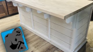 DIY Kitchen island (with a shiplap look!)