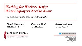 Working for Workers Act(s) - What Employers Need to Know