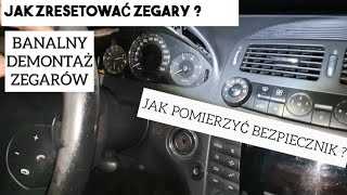 BRAK PODŚWIETLENIA CYFERBLATÓW MERCEDES W211. JAK ZROBIĆ RESET ZEGARÓW ? JAK WYJĄĆ LICZNIK ?