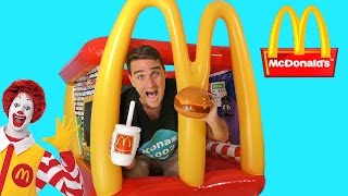 Giant McDonalds Inflatable Drive Thru Playland ! || Toy Review || Konas2002