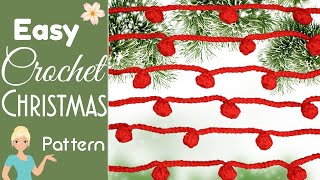 Berry Easy Crochet Garland 🎄 Easy Step by Step Patterns | The Secret Yarnery