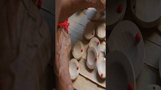 The process of making castanet. A 78-year-old craftsman who has been making castanets for 60 years.