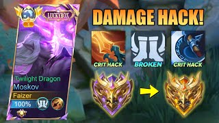 FINALLY!! BEST MOSKOV FULL CRITICAL BUILD FOR DAMAGE HACK IS HEREEE!! (99.9% BROKEN🔥) - MLBB