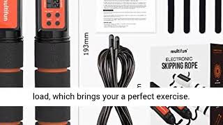 multifun Jump Rope, Speed Skipping Rope with Calorie Counter, Adjustable Digital Counting Jump Rope