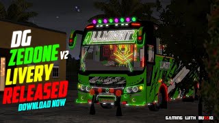 Allmighty Hulkster 💚⚡livery for DG Zedone V2 #gaming_with_bussid