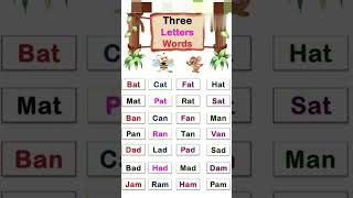 three letter words | @only active learner