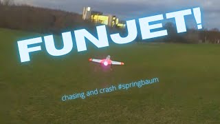 FunJet chasing and crash in tree - DJI fpv DVR