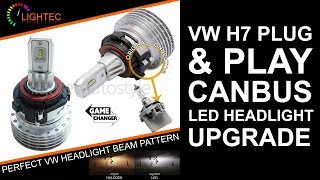 VW Golf Jetta Passat Tiguan Scirocco EOS H7 LED Headlight Bulbs Kit Canbus Plug\u0026Play How To Install