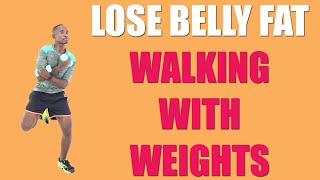 Lose Belly Fat Walking with Dumbbells At Home in 45 Minutes 🔥 450 Calories 🔥