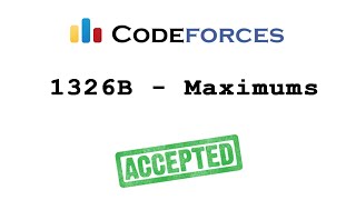 Codeforces "1326B - Maximums" solution( Bangla ) | Cpp language