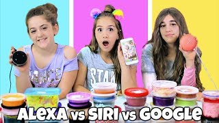 Siri vs. Google vs. Alexa Picks My Slime Ingredients!