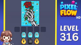 Pixel Flow Level 316 Solution Walkthrough