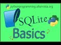 Python and Sqlite3 basics