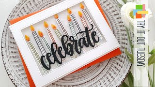 Try It Out Tuesday | Memory Box Tall Birthday Candles | Masculine Birthday Card