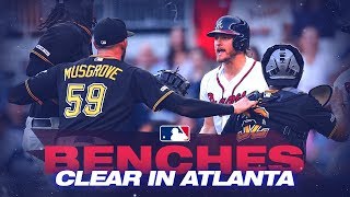 Tempers flare, benches clear in Atlanta!