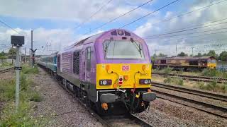 1Z84,1Z54,1Z48,1Z70 railtours at Peterborough 15th July 2023 diesel and steam tours