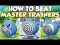 How To Beat Poliwag, Poliwhirl, & Poliwrath Master Trainers Guide! | Pokemon Let's Go