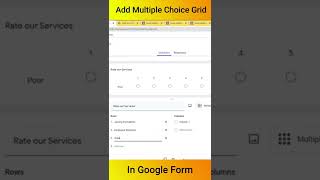 Add Multiple Choice Grid in google form | Grid Question | Multichoice #shorts #sheetomatic