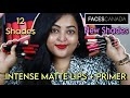 *NEW SHADES* Faces Ultime Pro Intense Matte Lips+Primer || 12 SHADES on BARE SKIN |Review & Swatches