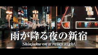 【4K】雨が降る夜の新宿