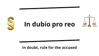 In dubio pro reo - \