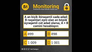 Monitorinq imtahanı üzrə model sual  #ibtidaisinif #nailsadigov #monitorinq #sinif4