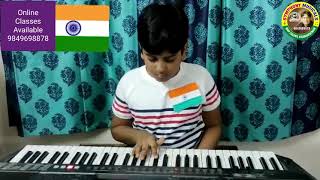 Bharatha mathaku jejelu song  on keyboard 🎹 by Sathvik