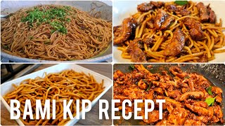 Lekkere Bami met Ketjap Kipdij maken|Noodles with sweet chicken soy sauce recipe|