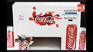 How to Make Coca Cola Vending Machine from "Just" Card Boards (No Electronic Equipment Needed!!!)